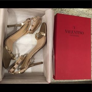 Valentino Rockstud Ankle Strap Sandal